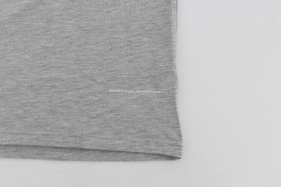 Gray Modal Stretch V-neck Underwear T-shirt