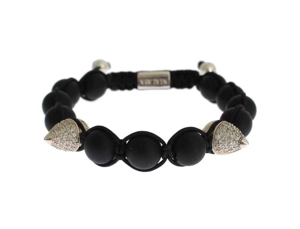 Matte Onyx CZ Sterling 925 Silver Bracelet