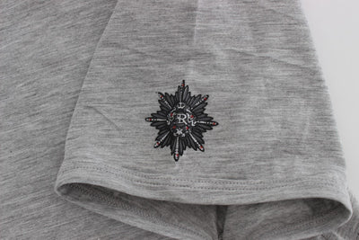 Gray Modal Stretch Crew-neck Underwear T-shirt