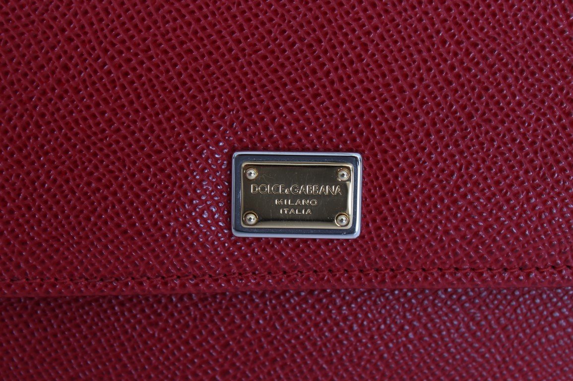 Red Leather Dauphine Continental Wallet