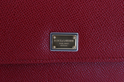 Red Leather Dauphine Continental Wallet