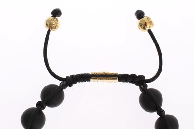Matte Onyx CZ Gold 925 Silver Bracelet
