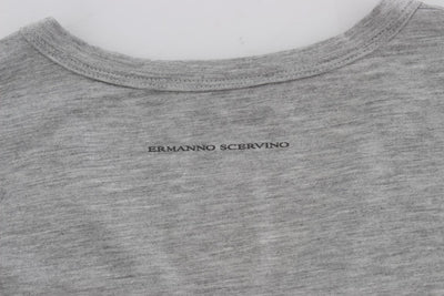 Gray Modal Stretch V-neck Underwear T-shirt