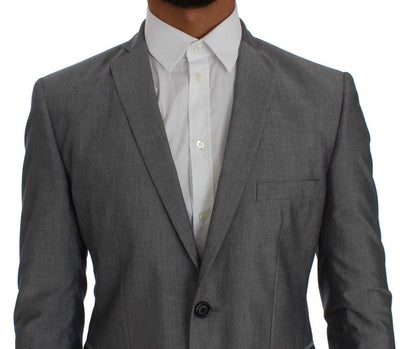 Gray Regular Fit Wool Blend Blazer Jacket