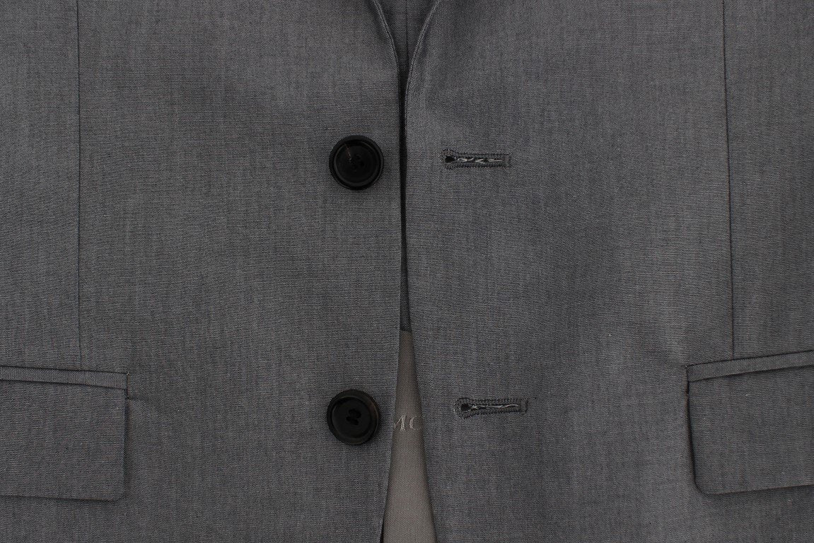 Gray Regular Fit Wool Blend Blazer Jacket