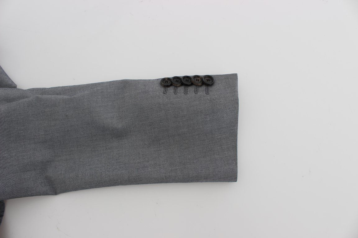 Gray Regular Fit Wool Blend Blazer Jacket