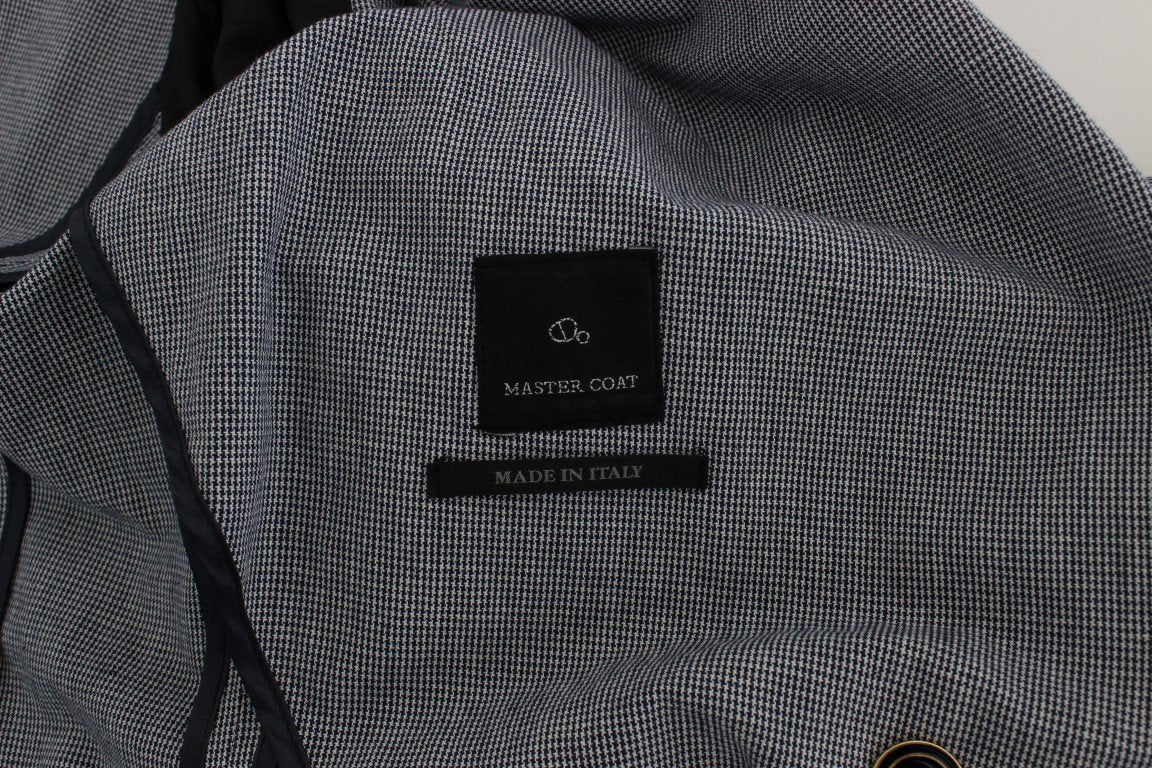 Blue Double Breasted Regular Fit Blazer