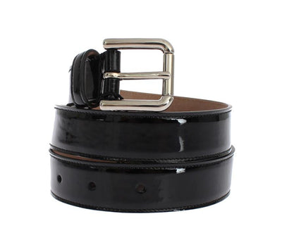 Black leather belt