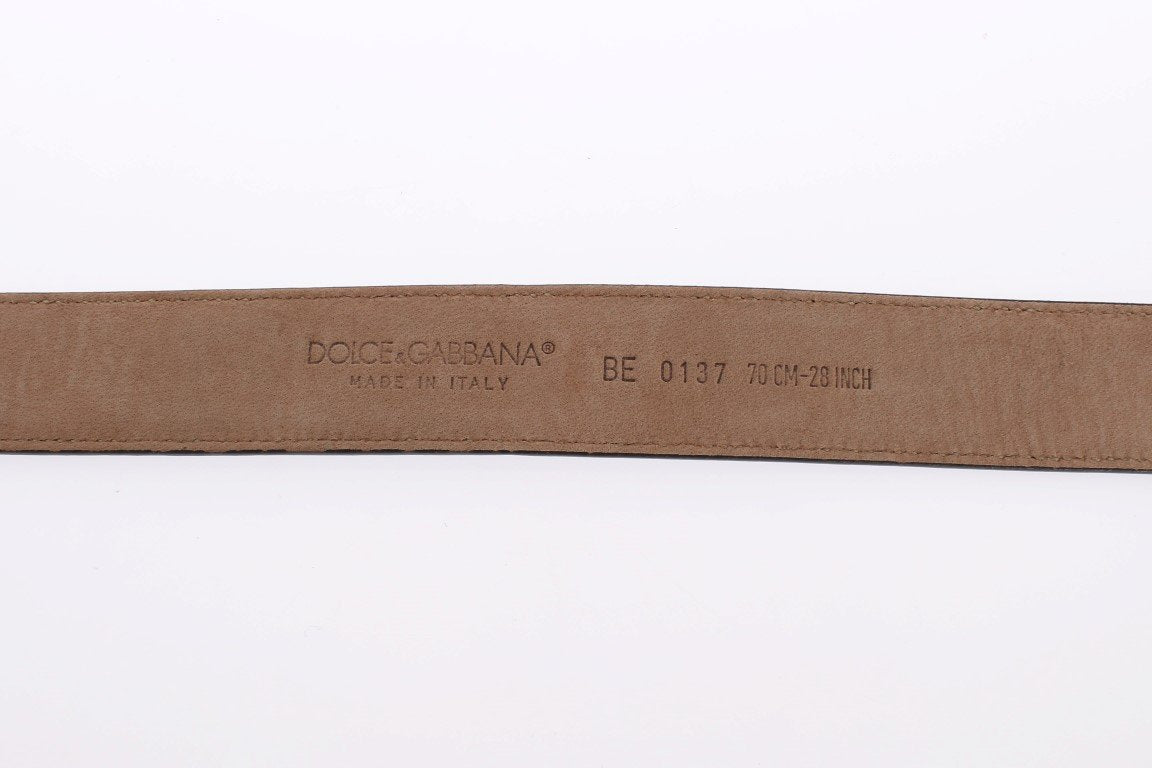 Black leather belt