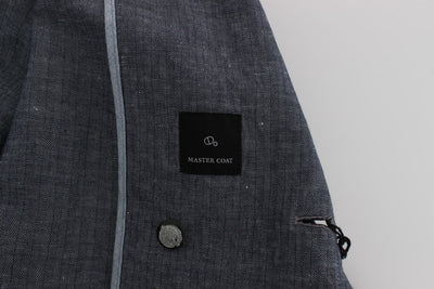 Blue Double Breasted Regular Fit Blazer