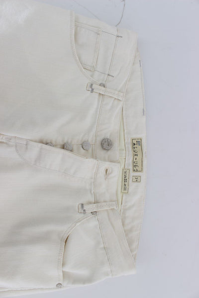 Beige Cotton Stretch Regular Fit Jeans