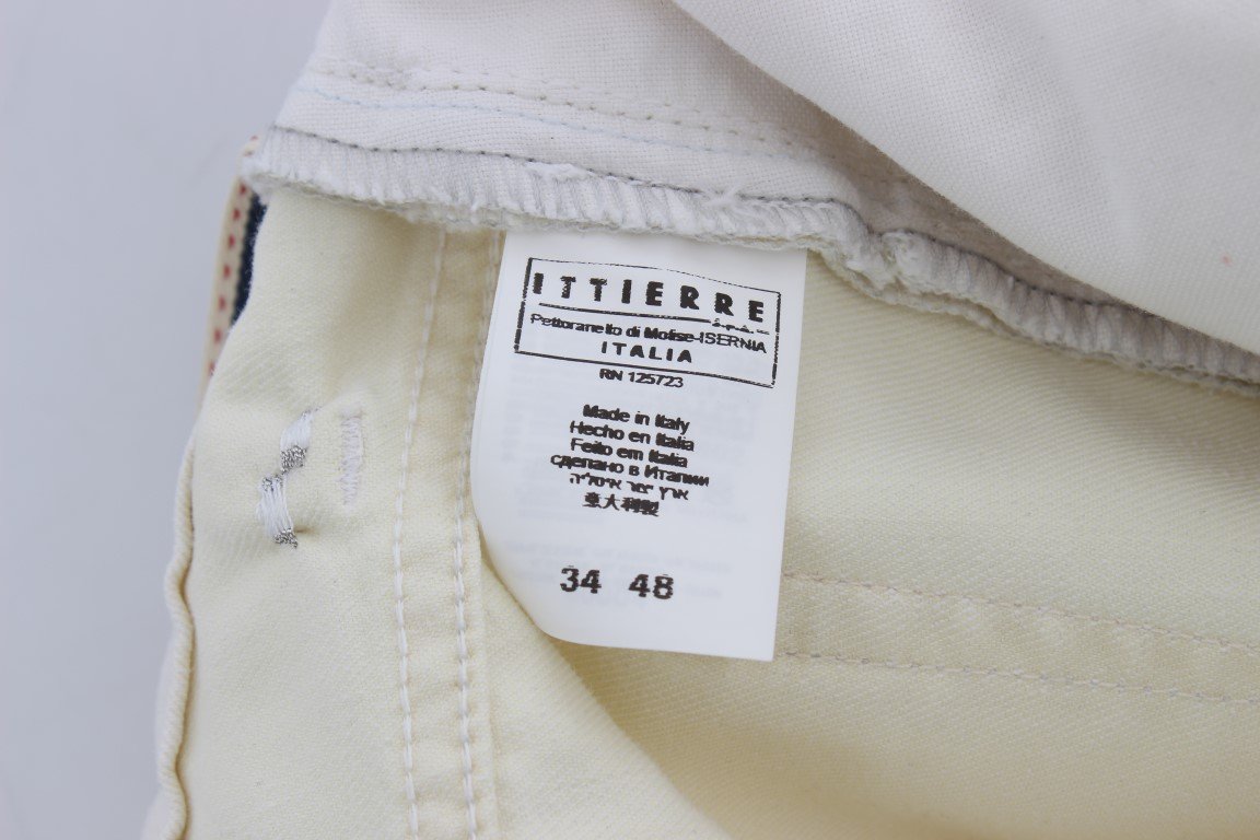 Beige Cotton Stretch Regular Fit Jeans