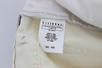Beige Cotton Stretch Regular Fit Jeans