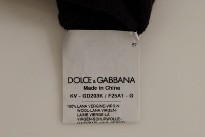 Purple Virgin Wool Logo V-neck Sweater