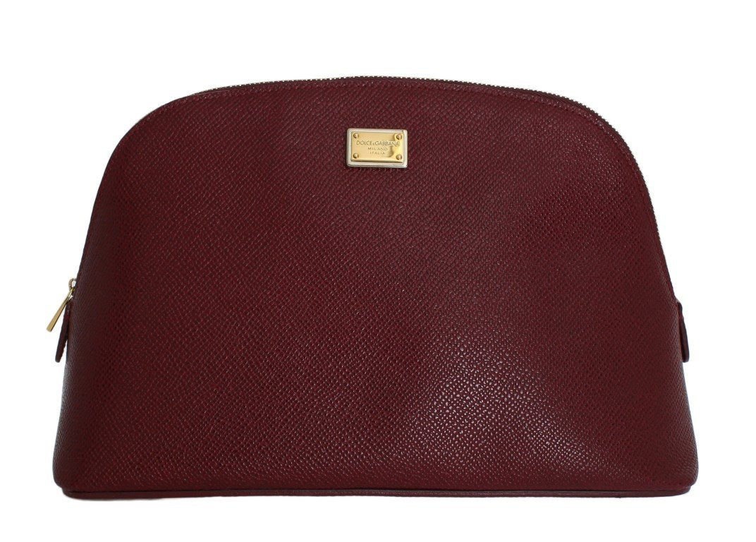 Bordeaux Leather Cosmetic Toiletry Bag