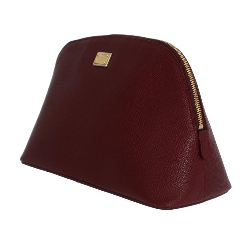 Bordeaux Leather Cosmetic Toiletry Bag