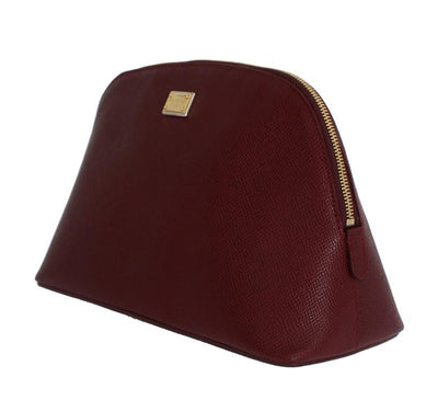 Bordeaux Leather Cosmetic Toiletry Bag