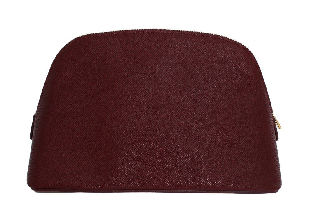 Bordeaux Leather Cosmetic Toiletry Bag