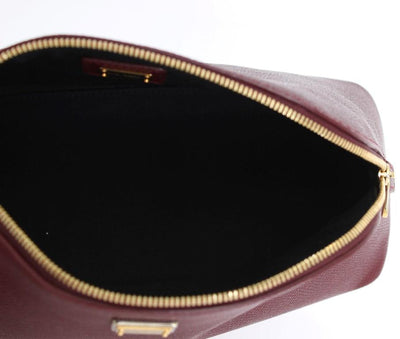 Bordeaux Leather Cosmetic Toiletry Bag