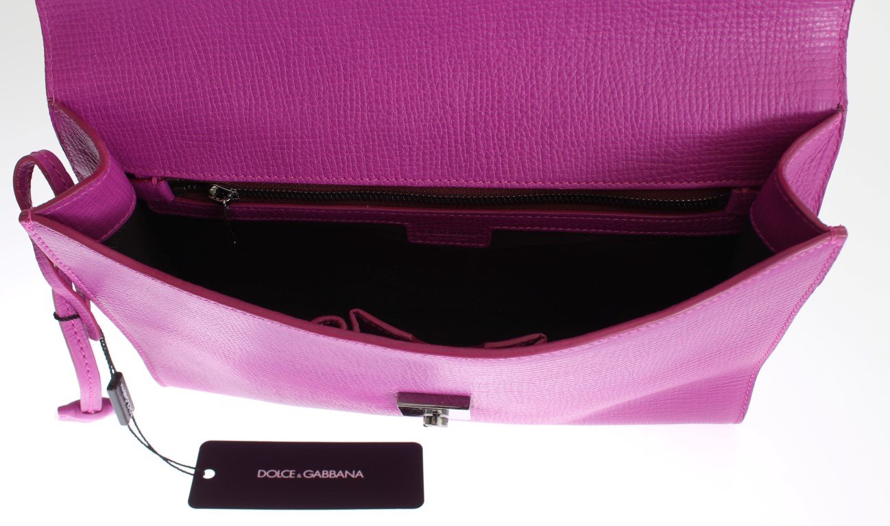 Pink Leather Studded Document Portfolio Briefcase Bag