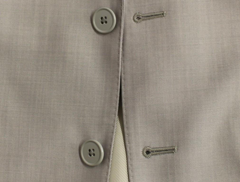 Silver Three Piece Wool Silk MARTINI Suit