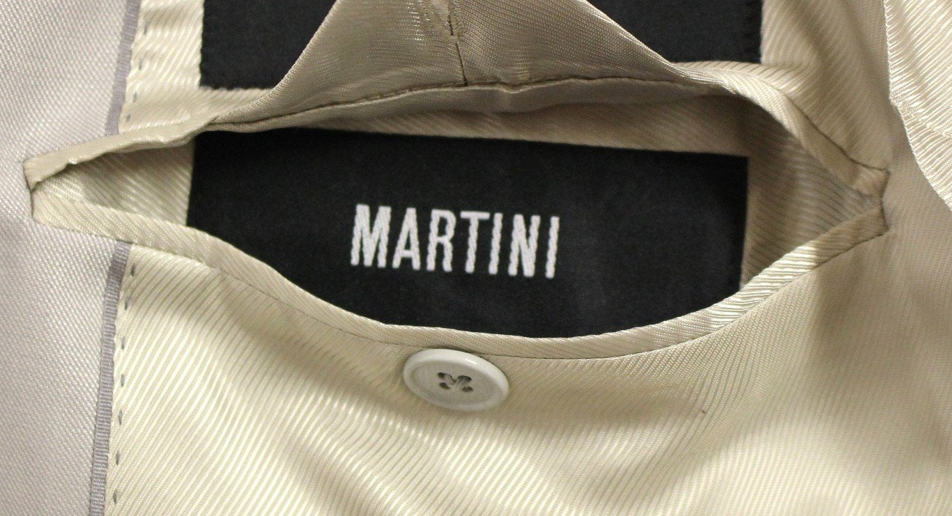 Silver Three Piece Wool Silk MARTINI Suit
