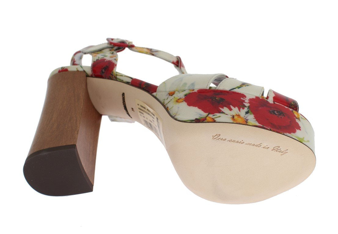 Multicolor Platform Leather Sandal Shoes