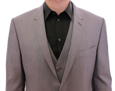 Gray Three Piece Wool Silk MARTINI Suit
