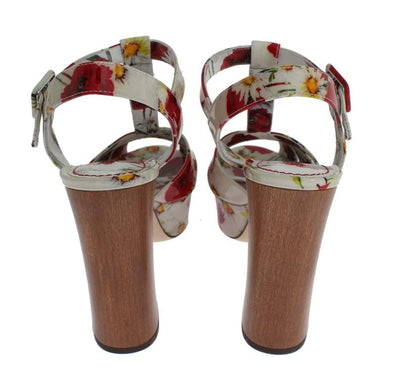 Multicolor Platform Leather Sandal Shoes