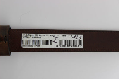 Brown Leather Gold Buckle Belt