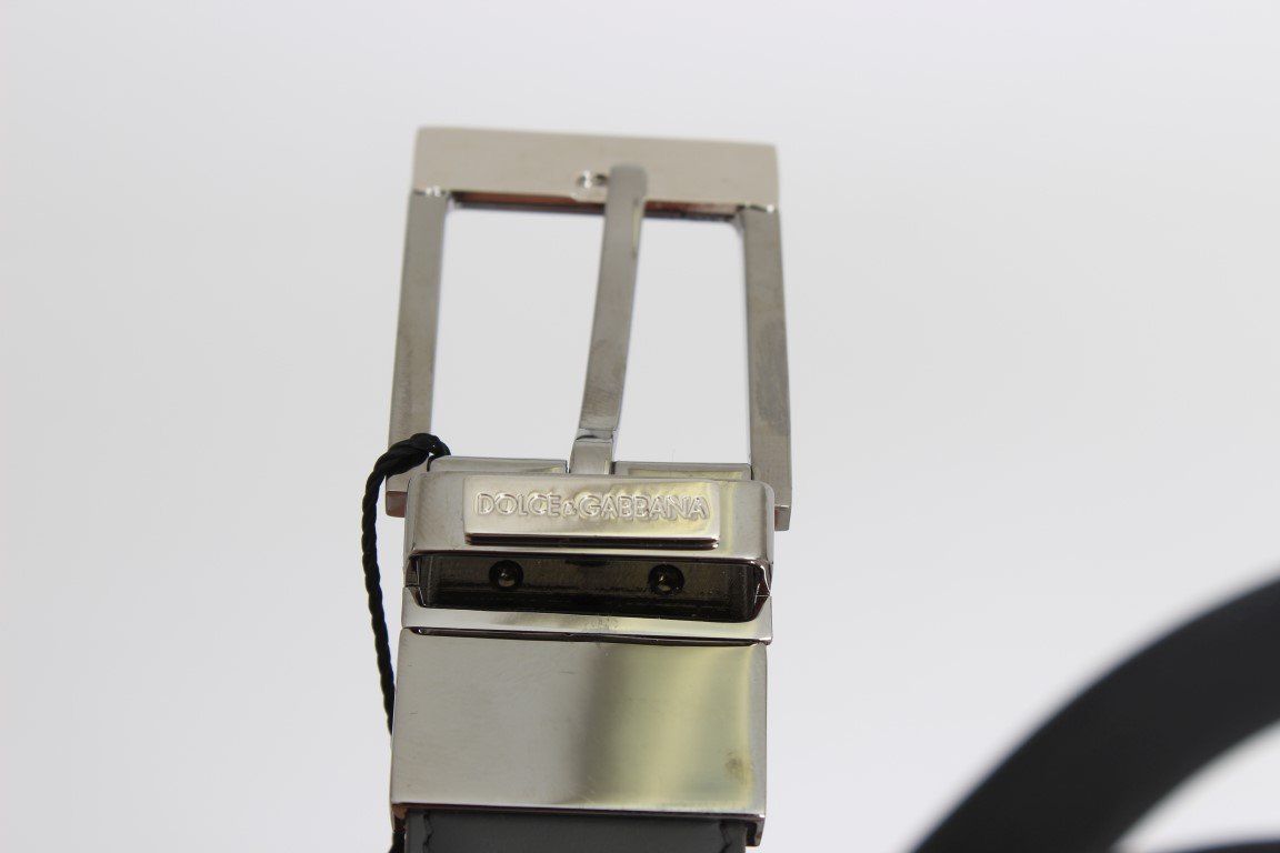 Black Leather Silver Buckle Belt