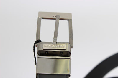 Black Leather Silver Buckle Belt