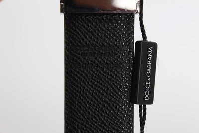 Black Leather Silver Buckle Belt