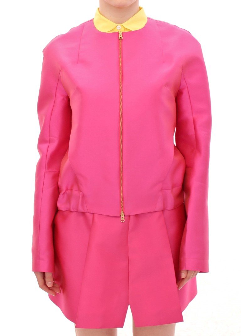 Pink silk blend jacket