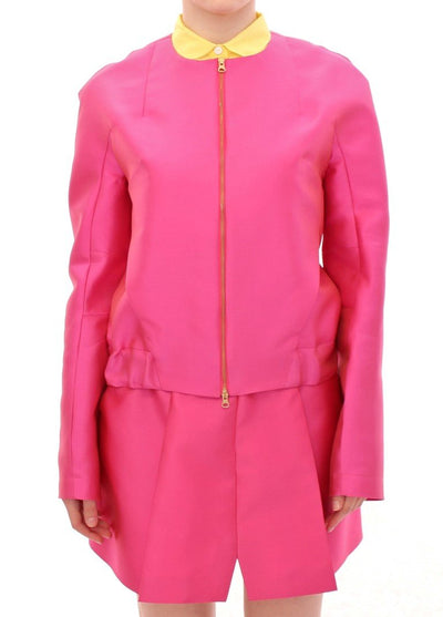 Pink silk blend jacket