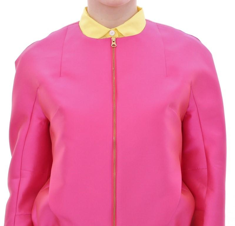 Pink silk blend jacket