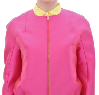 Pink silk blend jacket