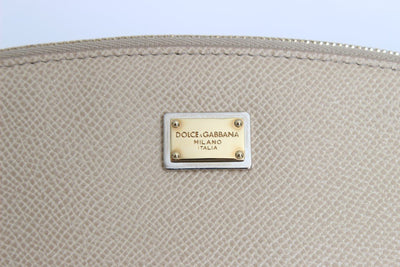 White Leather Cosmetic Toiletry Bag
