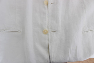 White Linen Regular Fit Blazer Jacket