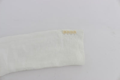 White Linen Regular Fit Blazer Jacket