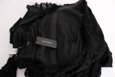 Black Floral Lace Maxi Dress