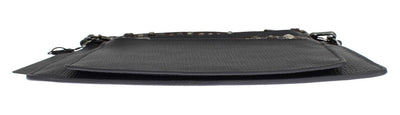 Gray Brown Leather Studded Wristlet Bag Organizer