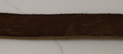 Brown Leather Logo Belt