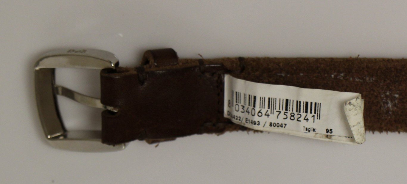 Brown Leather Logo Belt