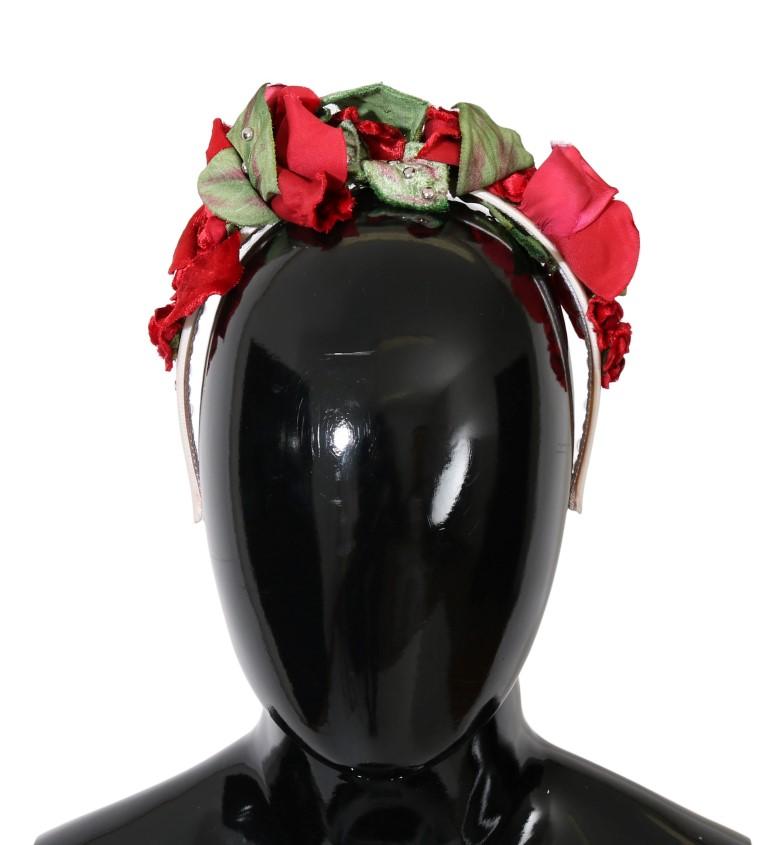 Red Roses Silk Studded Hair Headband