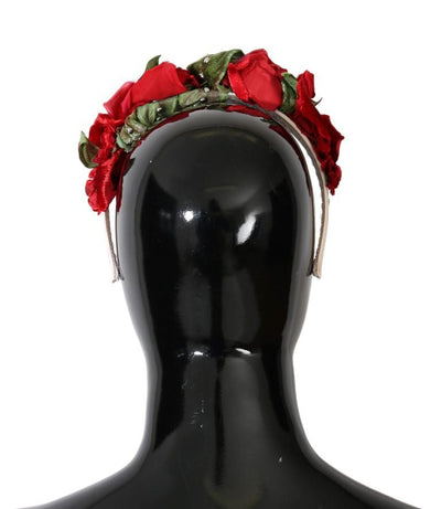 Red Roses Silk Studded Hair Headband