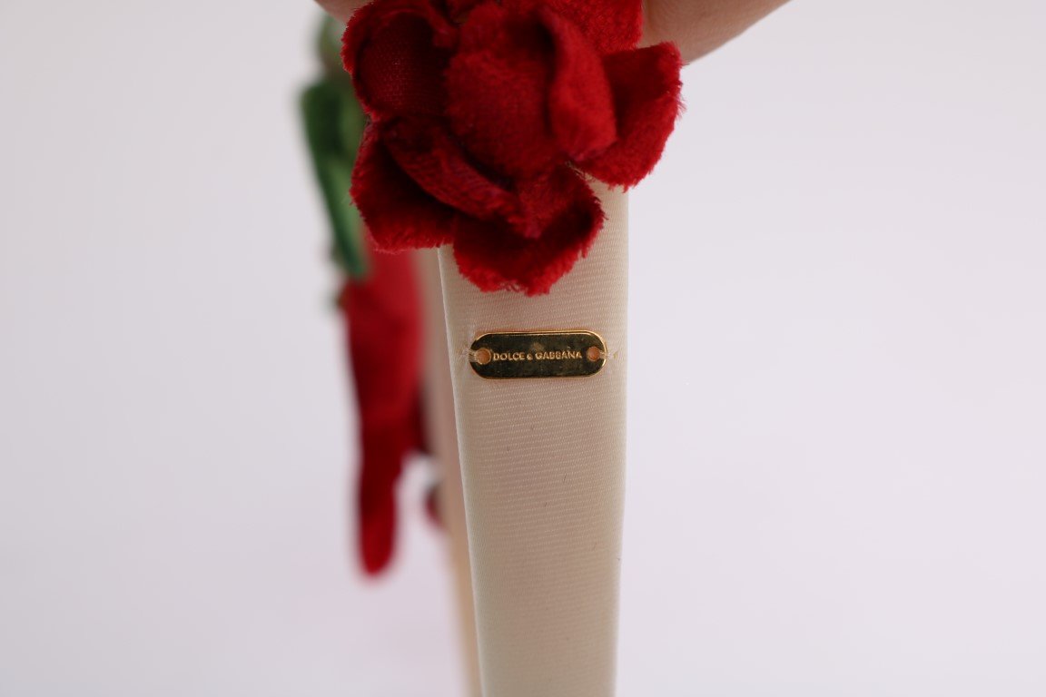 Red Roses Silk Studded Hair Headband