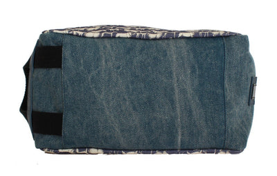 Blue Dog Pattern Canvas Toiletry Bag