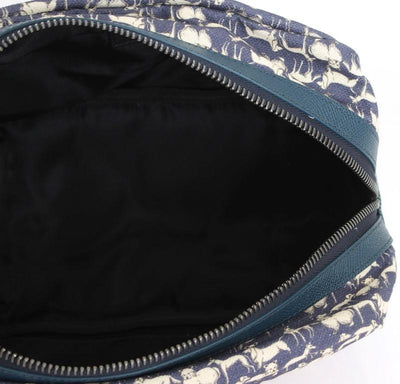 Blue Dog Pattern Canvas Toiletry Bag