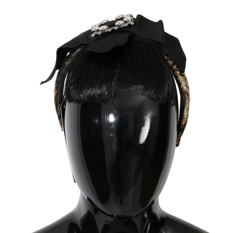 Clear Crystal Black Hair Headband